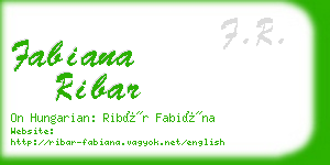 fabiana ribar business card